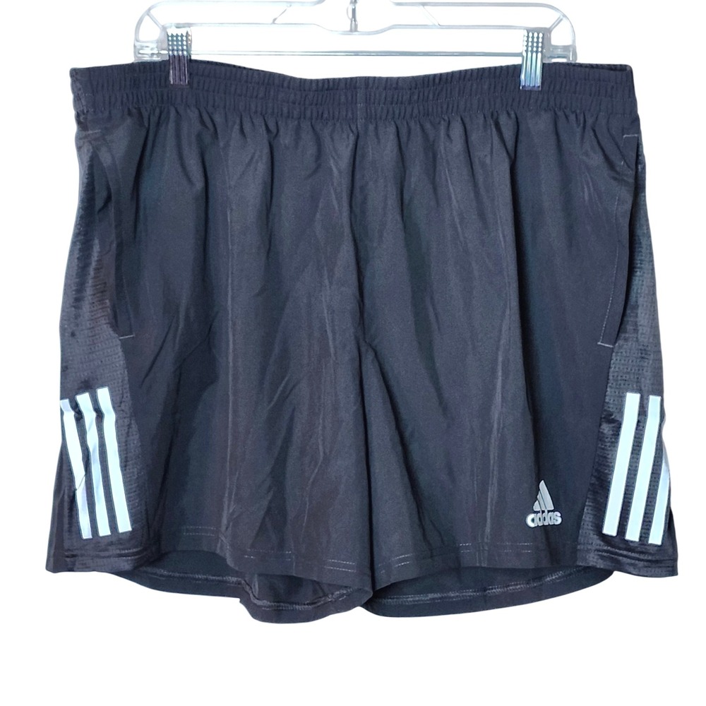 NEW ADIDAS AEROREADY OWN THE RUN REFLECTIVE ATHLETIC SHORTS MENS 2XL BRIEF LINED